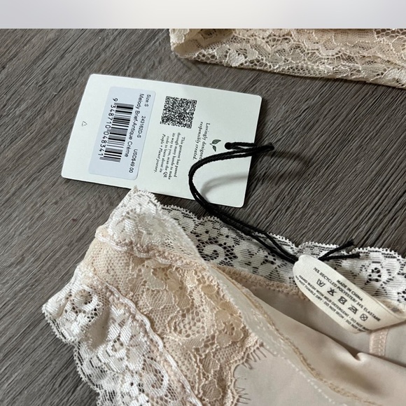 New Spell melody SET S Cream Lace Bra Bottom Intimates - Picture 2 of 5